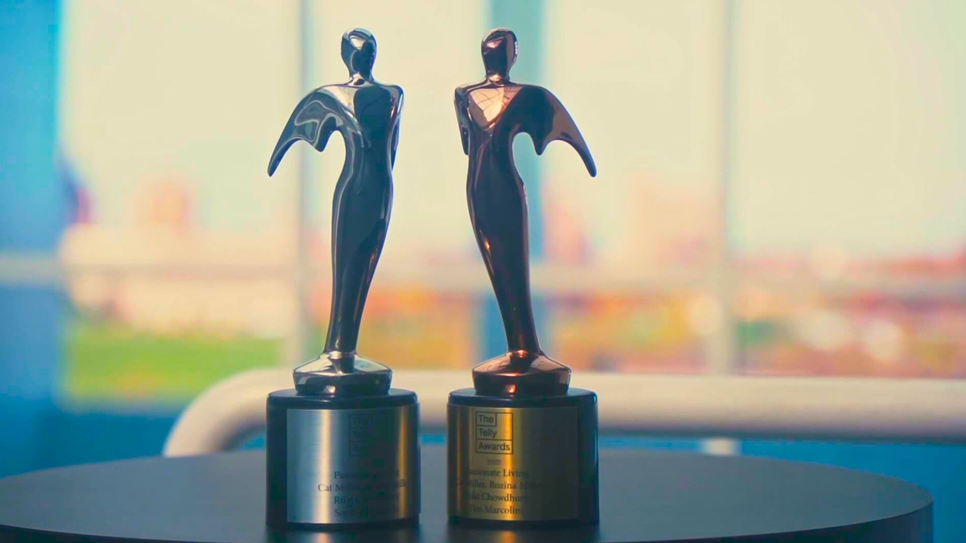 Three Telly Awards recognizing excellence in television production